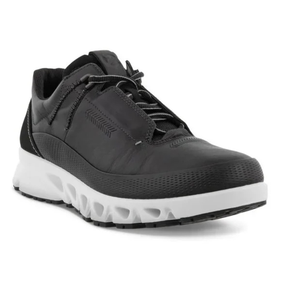 ecco • men's multi-vent black leather gore-tex trainers shoes • 41 - Picture 1 of 14